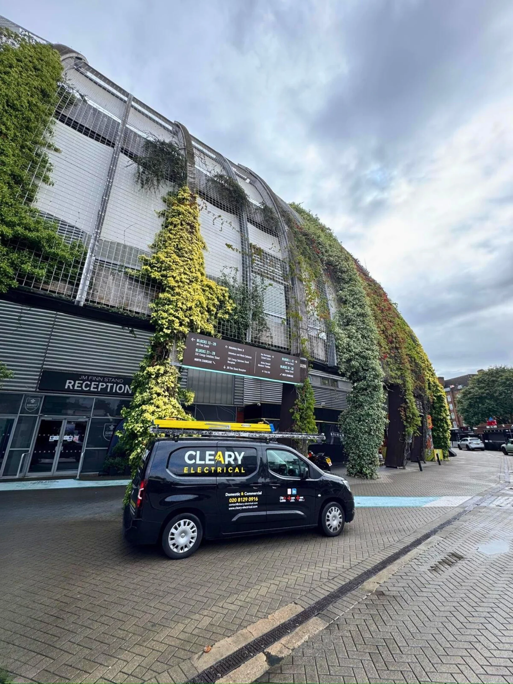 Electrical maintenance work at The Oval, London